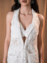 Mitaliwadhwa 3 pc lace shorts set