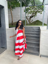 Mitaliwadhwa Alice Kaushik in Stripe Halter Dress
