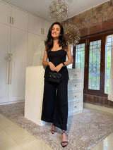 Mitaliwadhwa Black Cotton Linen Set