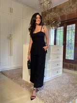 Mitaliwadhwa Black Cotton Linen Set