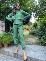 Mitaliwadhwa Bottle Green cargo set