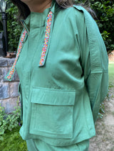 Mitaliwadhwa Bottle Green Jacket