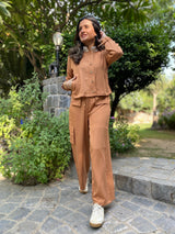 Mitaliwadhwa Camel Cargo Jacket