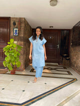 Mitaliwadhwa Cotton denim set