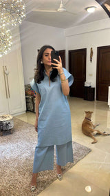 Mitaliwadhwa Cotton denim set