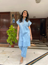Mitaliwadhwa Cotton denim set