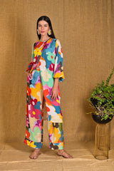 Mitaliwadhwa Custom print flower overlap set