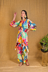 Mitaliwadhwa Custom print flower overlap set