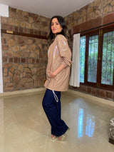 Mitaliwadhwa Enchanting Beige wind-cheater