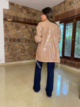 Mitaliwadhwa Enchanting Beige wind-cheater