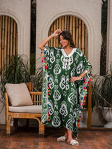 Mitaliwadhwa Green Ikat Kaftan