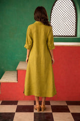 Mitaliwadhwa Green knot top with pants