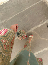 Mitaliwadhwa Green Tissue 3 pc set with dupatta