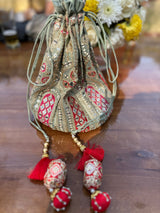 Mitaliwadhwa Green Tissue 3 pc set with dupatta