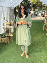 Mitaliwadhwa Green Velvet set