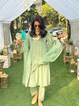 Mitaliwadhwa Green Velvet set