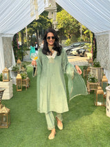 Mitaliwadhwa Green Velvet set