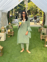 Mitaliwadhwa Green Velvet set
