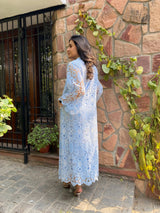 Mitaliwadhwa Light blue scallop dress