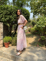 Mitaliwadhwa Light Pink scallop skirt set