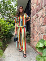 Mitaliwadhwa Multi stripe coord set