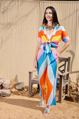 Mitaliwadhwa Multi stripe cotton coord set