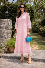 Mitaliwadhwa Pink scallop dress