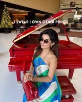 Mitaliwadhwa Prerna Mehra in Blue Green and white stripe maxi