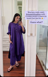 Mitaliwadhwa Purple Cotton KP set