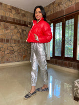 Mitaliwadhwa Red bomber jacket