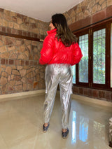 Mitaliwadhwa Red bomber jacket