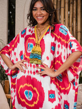 Mitaliwadhwa Red Ikat kaftan