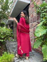 Mitaliwadhwa Red velvet set