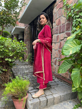 Mitaliwadhwa Red velvet set