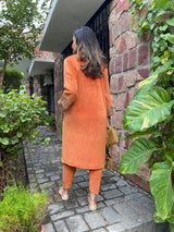 Mitaliwadhwa Rust velvet set