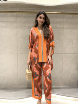 Mitaliwadhwa Tiger print one kaftan set
