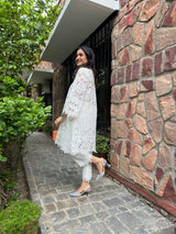 Mitaliwadhwa White Cutwork Pakistani KP set