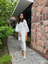 Mitaliwadhwa White Cutwork Pakistani KP set