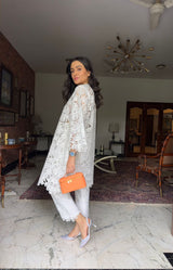 Mitaliwadhwa White Cutwork Pakistani KP set