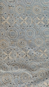 Mitaliwadhwa White cutwork set