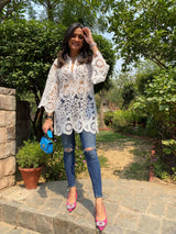 Mitaliwadhwa White top with Cutwork