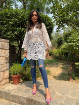 Mitaliwadhwa White top with Cutwork