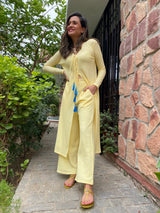 Mitaliwadhwa Yellow tie up coord set