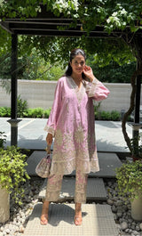 Tasuvure X MW Aaina Ada Farshi Set - Gulabi Phool