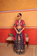 Tasuvure X MW Banarasi Begum Lehnga Set - Pink Purple