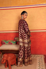 Tasuvure X MW Banarasi Begum Sharara Set - Purple