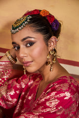 Tasuvure X MW Banarasi Begum Tunic Set - Fuschia and Purple