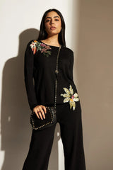Tasuvure X MW Bianca Floral Woollen Set - Black