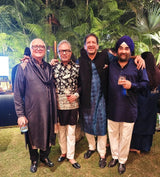 Tasuvure X MW BLACK KURTA SET WITH BLACK GARA GLAZED JACKET