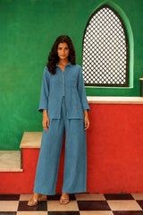Tasuvure X MW Blue Cotton Coord Set